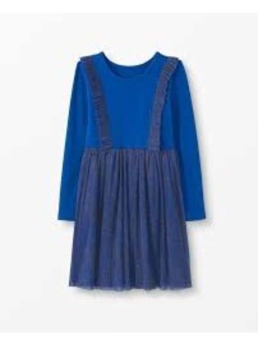 Hanna Andersson Baltic Blue Sparkle Tulle Dress, Size 6/7